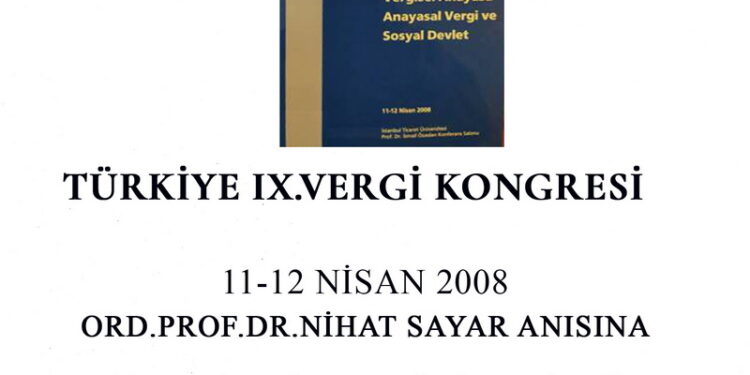 TÜRKİYE IX.VERGİ KONGRESİ