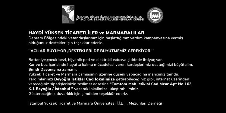 HAYDİ YÜKSEK TİCARETLİLER ve MARMARALILAR